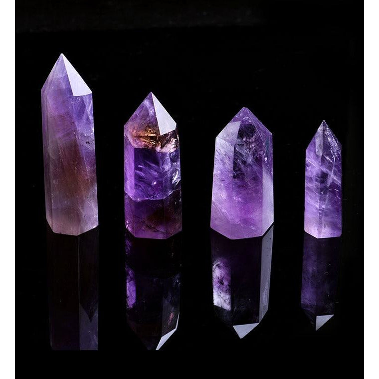 Natural Amethyst Crystal Point Mineral Ornament