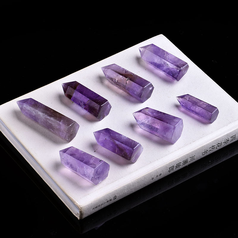 Natural Amethyst Crystal Point Mineral Ornament