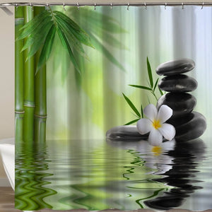 Zen Shower Waterproof Bath Curtains