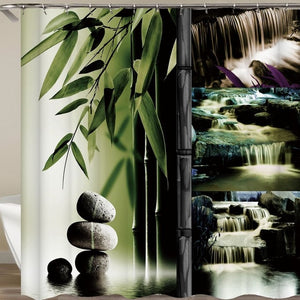 Zen Shower Waterproof Bath Curtains