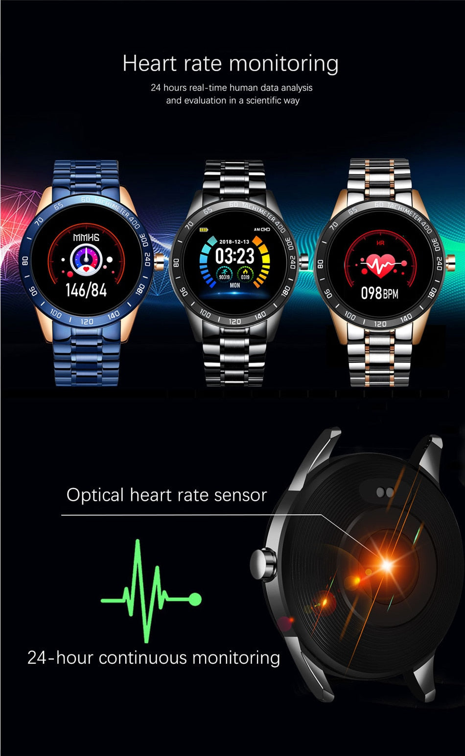 2020 New Smart Watch Men LED Screen`