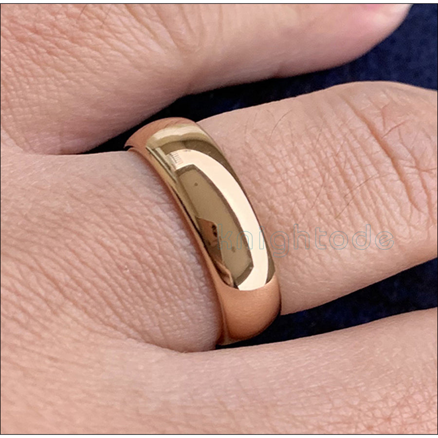 Classic Golden Tungsten Carbide Ring