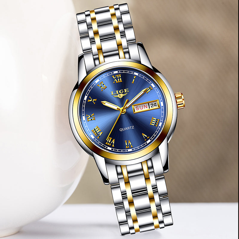 New LIGE Women Waterproof Wristwatch