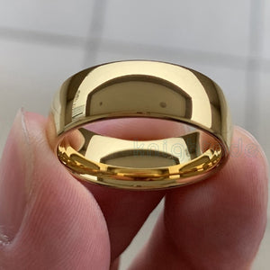 Classic Golden Tungsten Carbide Ring