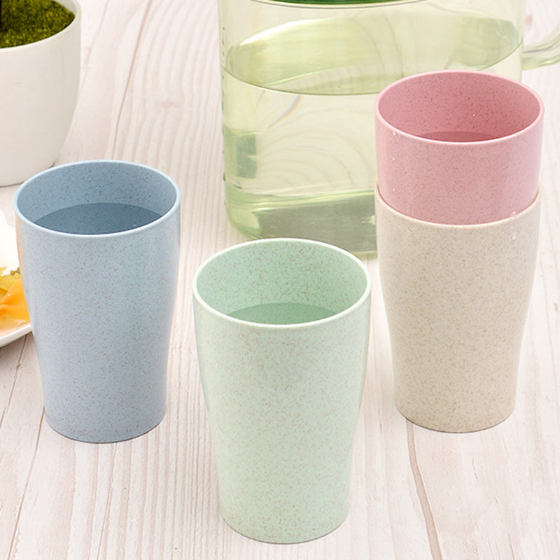 Eco Friendly Wheat Straw Biodegradable Mug  4pcs