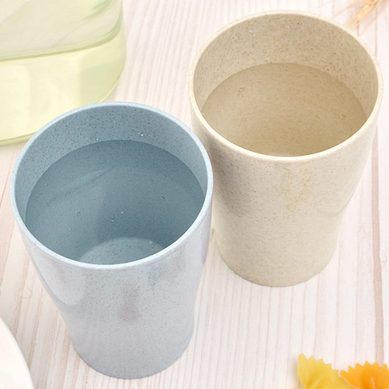 Eco Friendly Wheat Straw Biodegradable Mug  4pcs