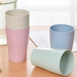 Eco Friendly Wheat Straw Biodegradable Mug  4pcs