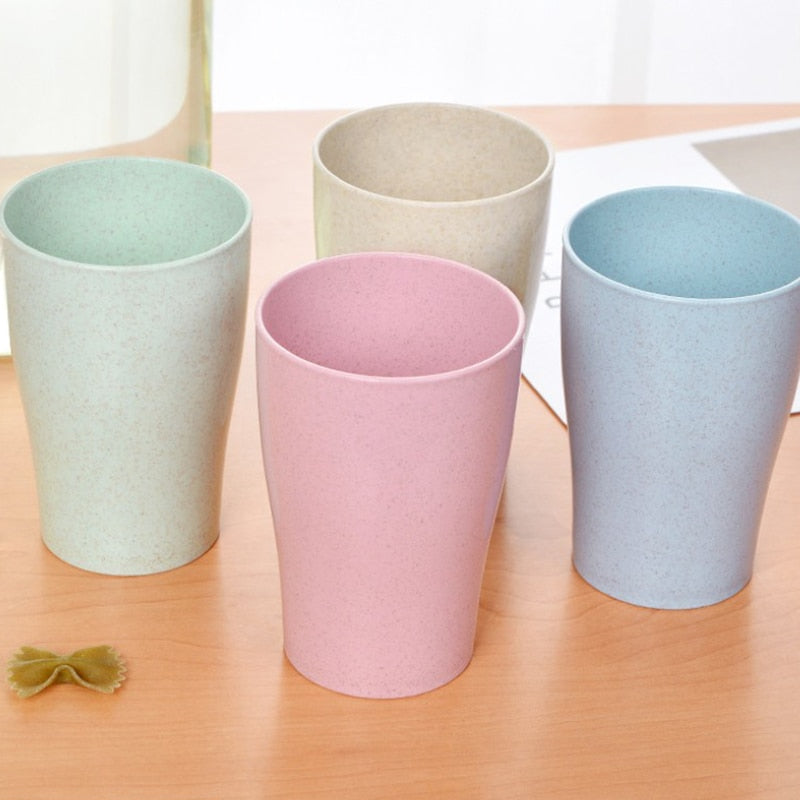 Eco Friendly Wheat Straw Biodegradable Mug  4pcs