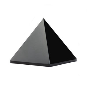 Natural Arrival  Black Obsidian pyramid crystal