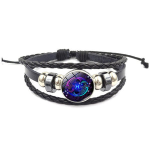 Zodiac Woven Luminous Stainless Steel Bracelet