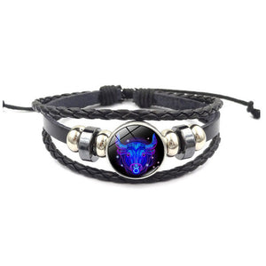 Zodiac Woven Luminous Stainless Steel Bracelet