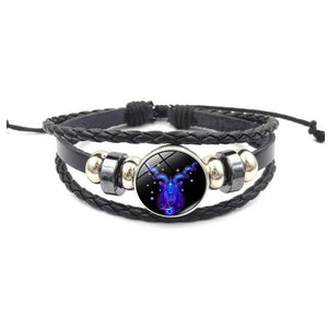 Zodiac Woven Luminous Stainless Steel Bracelet