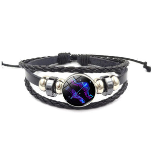 Zodiac Woven Luminous Stainless Steel Bracelet