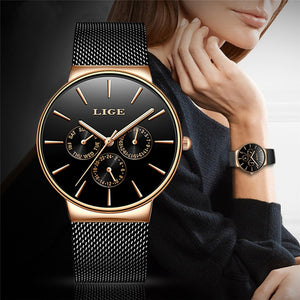 LIGE 2020 Relogio Masculino Fashion Women Watches