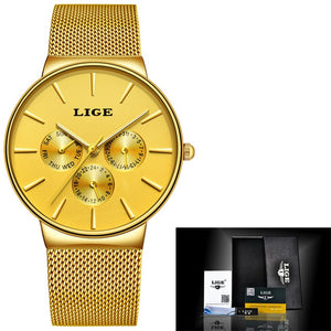 LIGE 2020 Relogio Masculino Fashion Women Watches