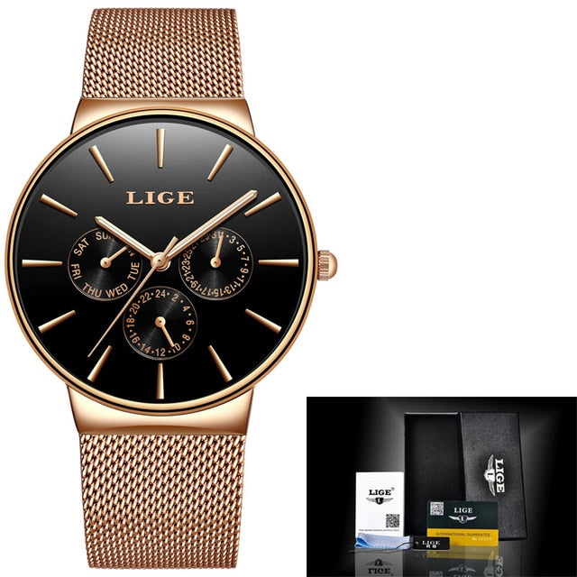 LIGE 2020 Relogio Masculino Fashion Women Watches