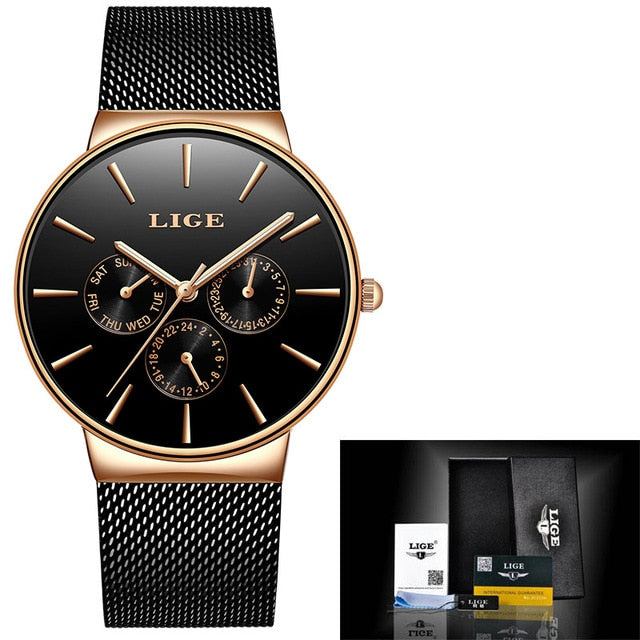 LIGE 2020 Relogio Masculino Fashion Women Watches