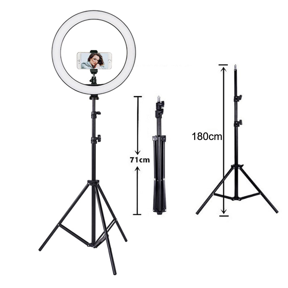 LED Selfie/Youtube Video lighting With Tripod USB Ring Lamp