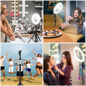 LED Selfie/Youtube Video lighting With Tripod USB Ring Lamp