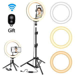 LED Selfie/Youtube Video lighting With Tripod USB Ring Lamp