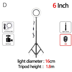 LED Selfie/Youtube Video lighting With Tripod USB Ring Lamp