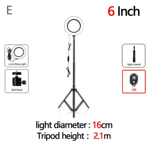 LED Selfie/Youtube Video lighting With Tripod USB Ring Lamp